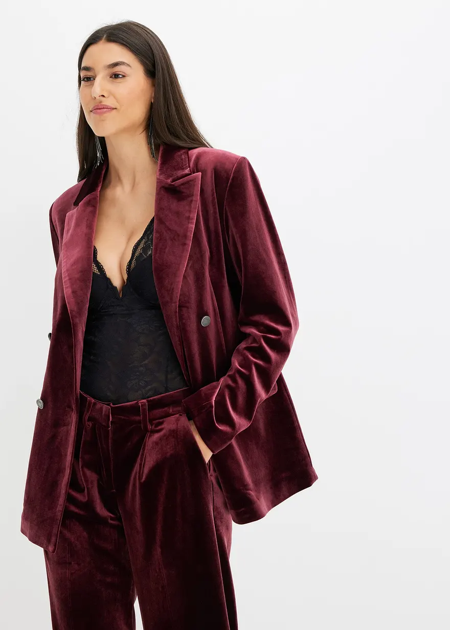 Blazer aus softem Samt