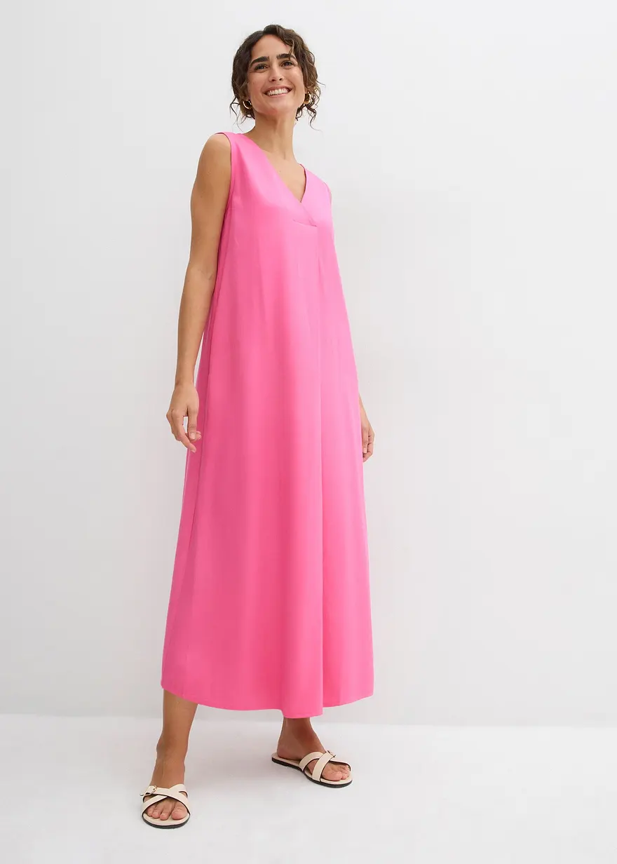Trägerkleid aus fließender Viskose