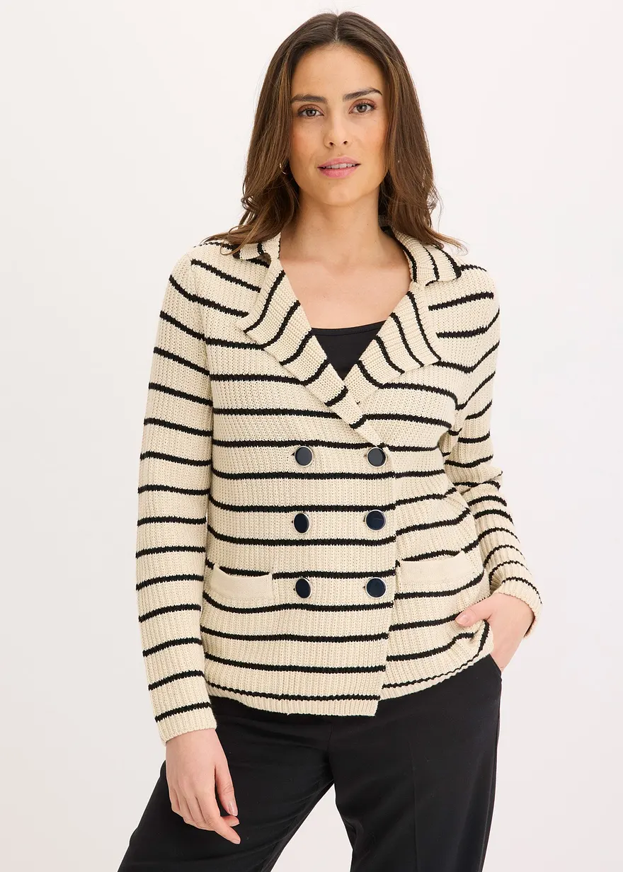 Strickjacke doppelreihig
