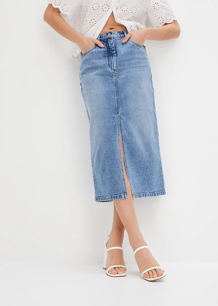 Jeansrock mit Schlitz