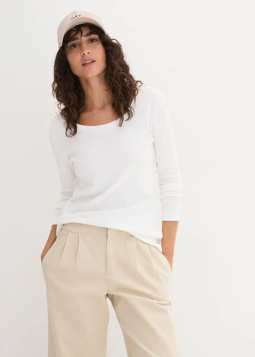 Langarmshirt aus reiner Bio-Baumwolle
