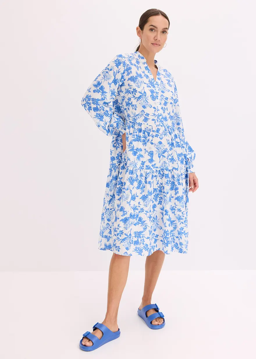 Tunika-Kleid aus fließender Viskose