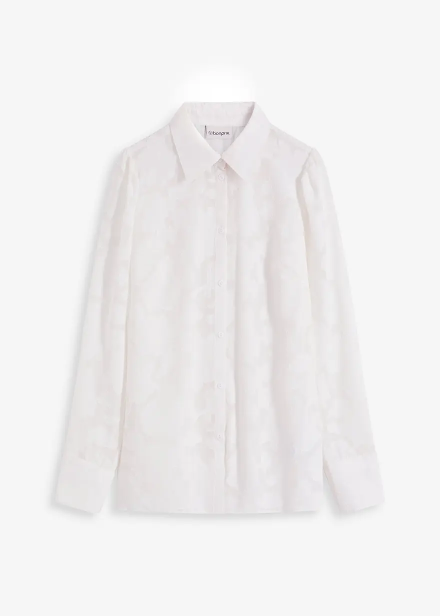 Bluse aus Jaquard-Chiffon