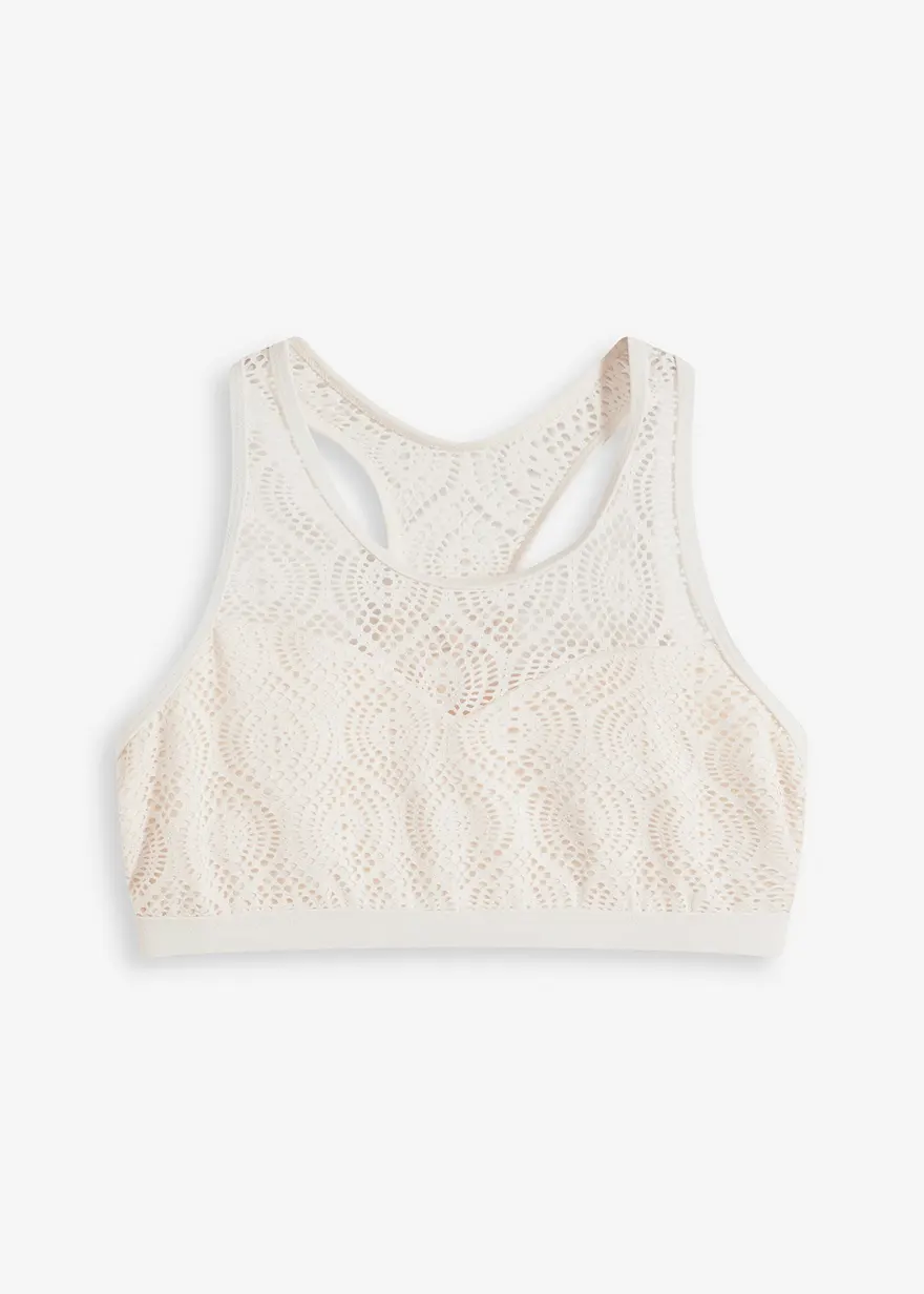 Bustier-Bikinioberteil mit Spitze