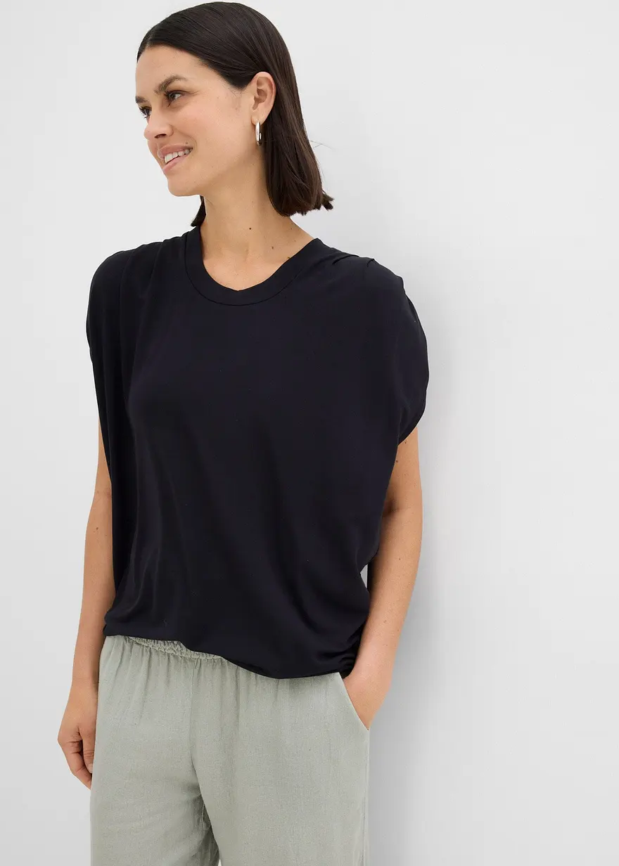 Shirt aus fließendem Viskose-Mix