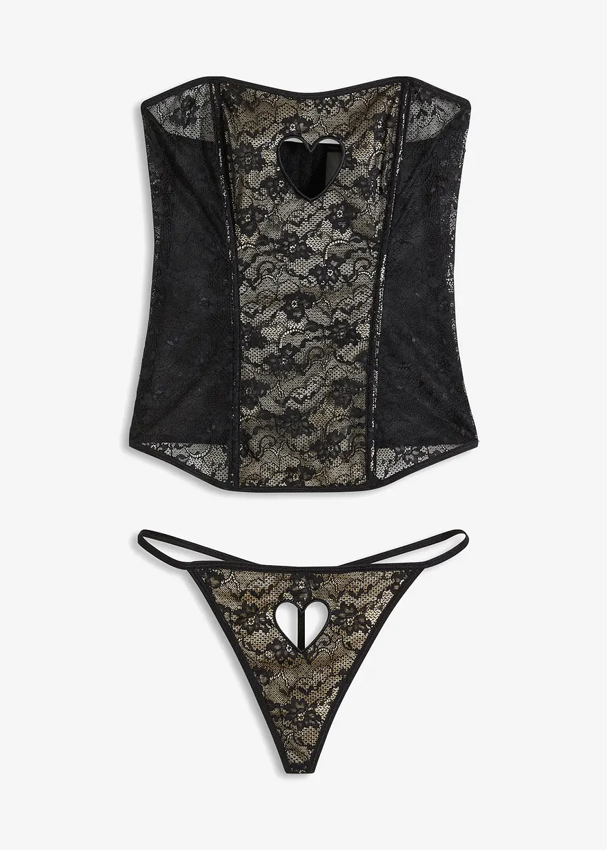 Corsage und String(2-tlg.Set)