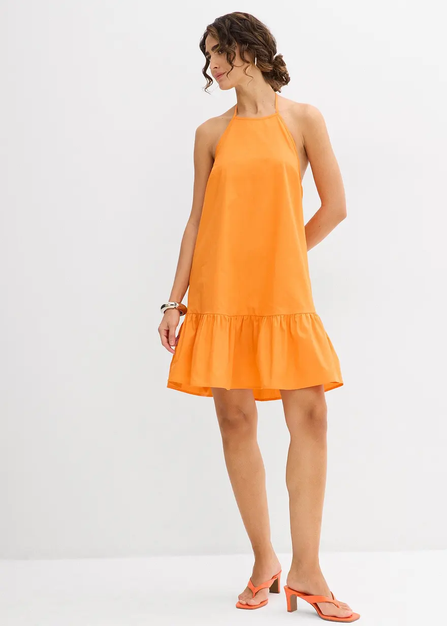 Neckholder-Kleid aus reiner Bio-Baumwolle