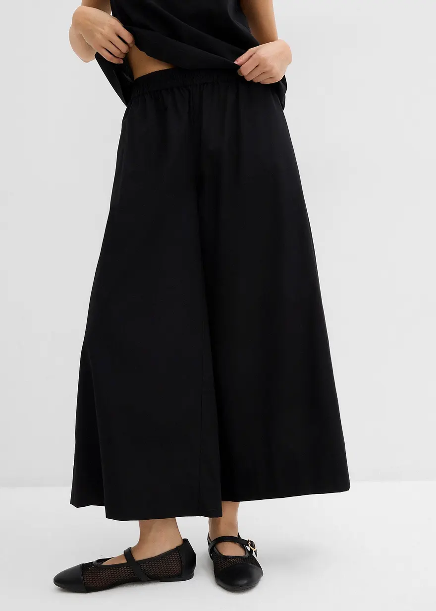 Weite Culotte aus reiner Baumwolle