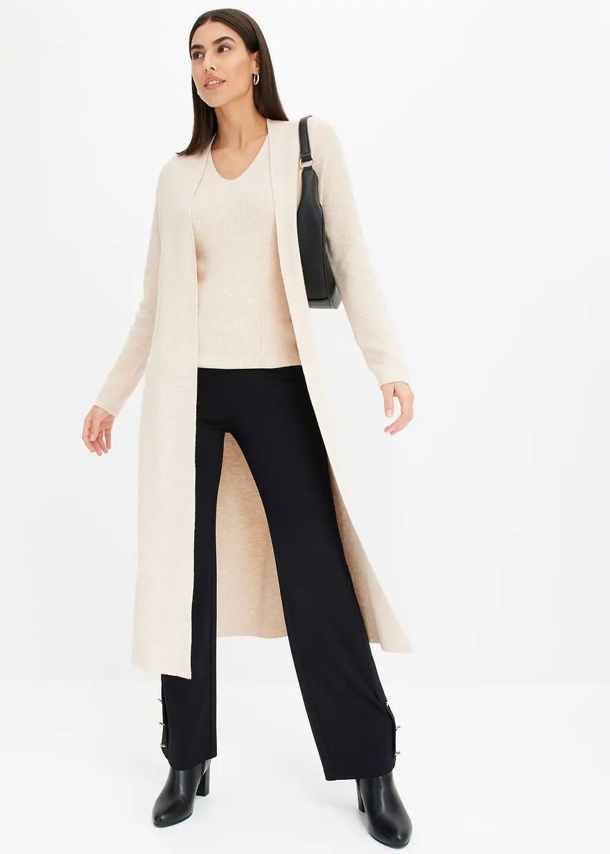 Longstrickjacke mit Viskose