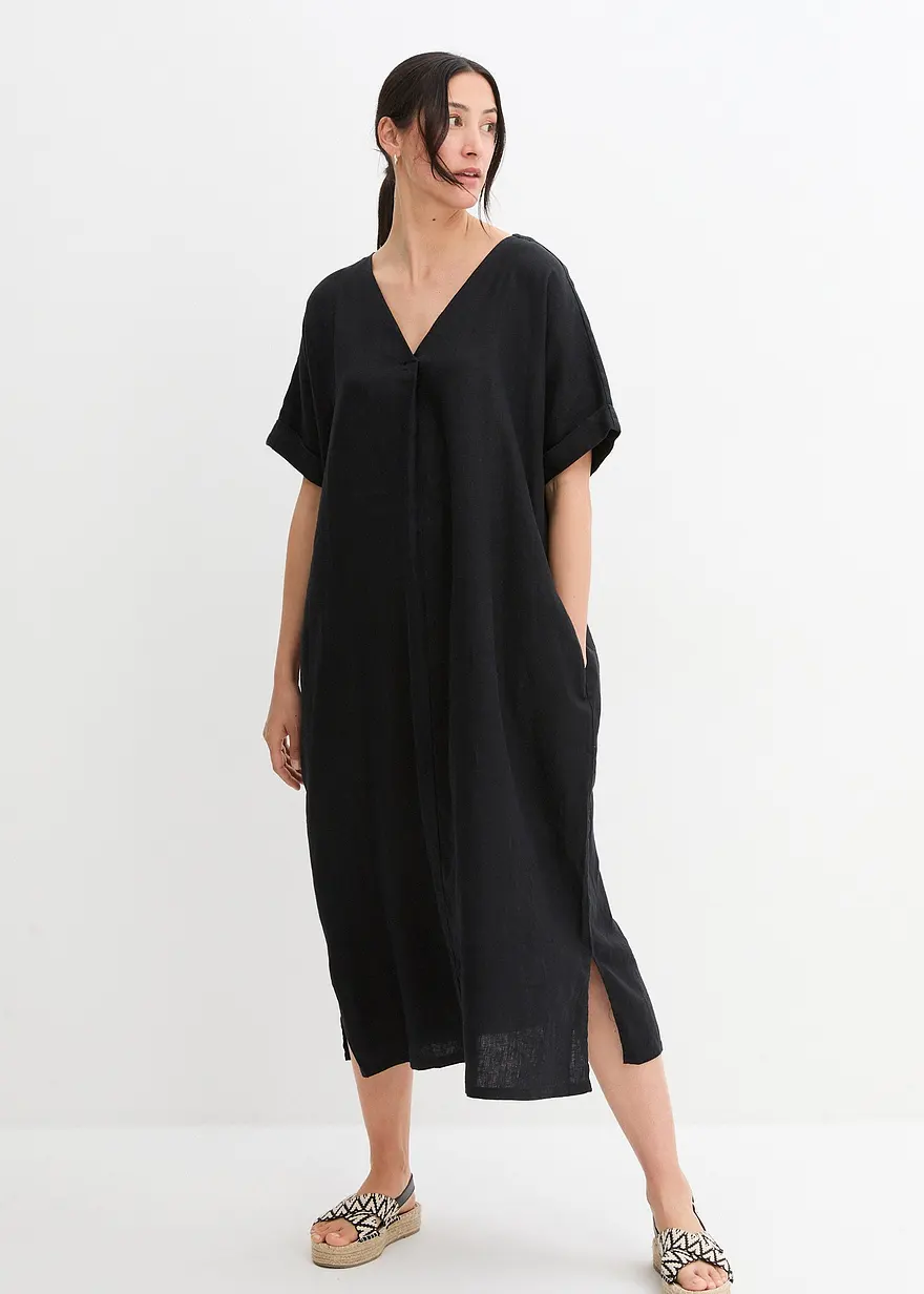 Kaftan-Kleid aus reinem Leinen