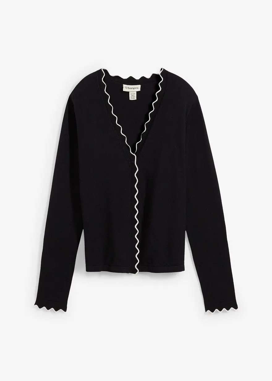 Feinstrickjacke mit Seidenanteil