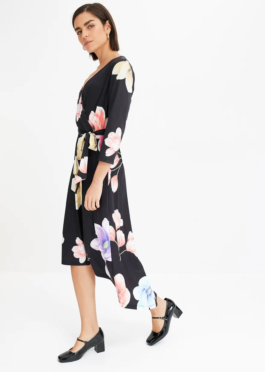 Vokuhila-Kleid aus Jersey mit Bindeband