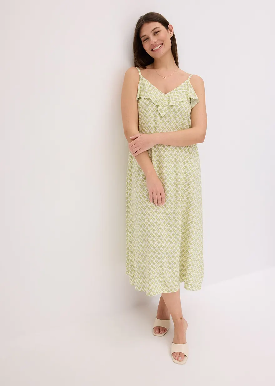Midikleid mit Rüsche