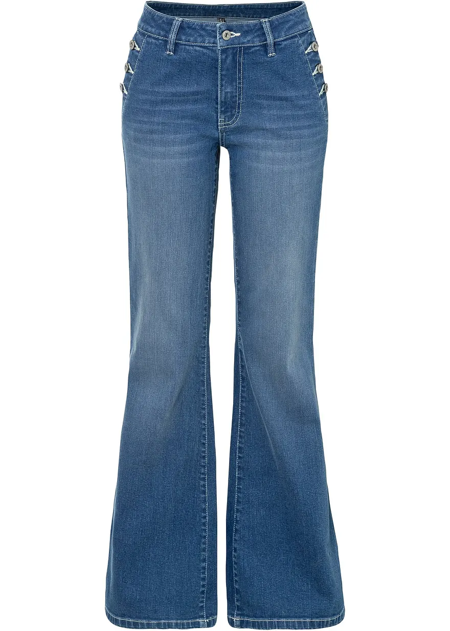 Bootcut Jeans Mid Waist, Bio-Baumwolle
