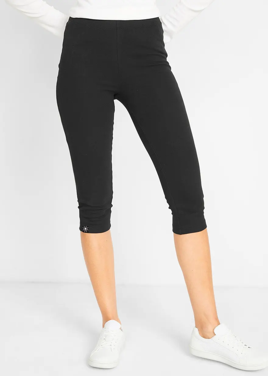 Capri-Leggings aus reiner Baumwolle