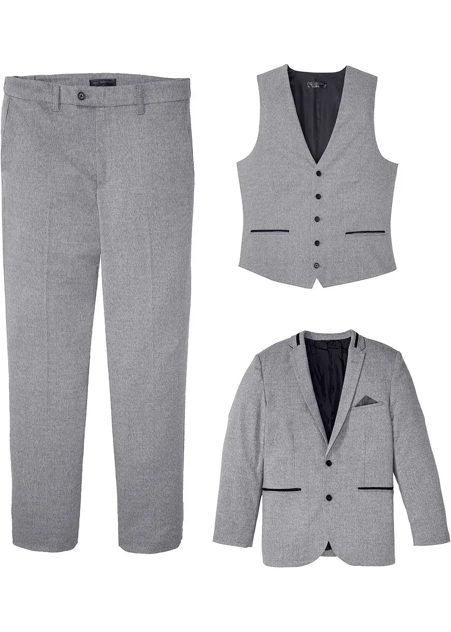 Anzug mit Weste (3-tlg.Set), Regular Fit