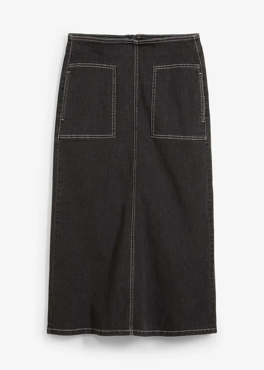 Jeansrock Mid Waist, Midilänge