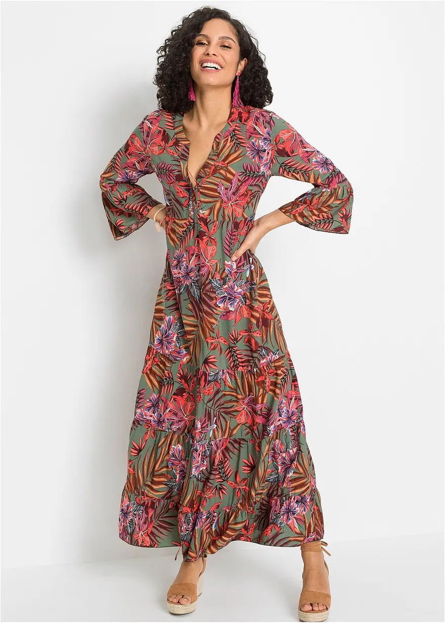 Bedrucktes Maxikleid
