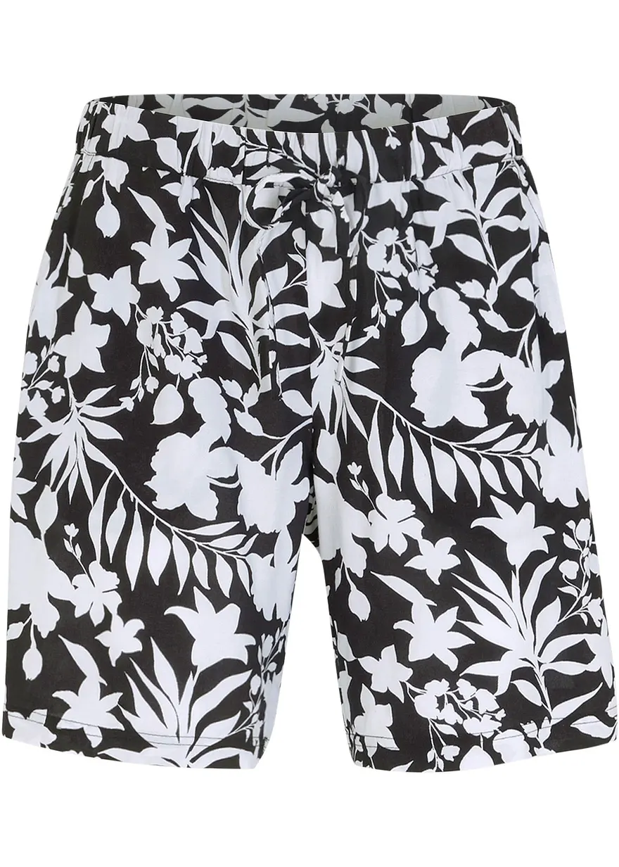 Weite Viskose Shorts mit High-Waist-Bequembund