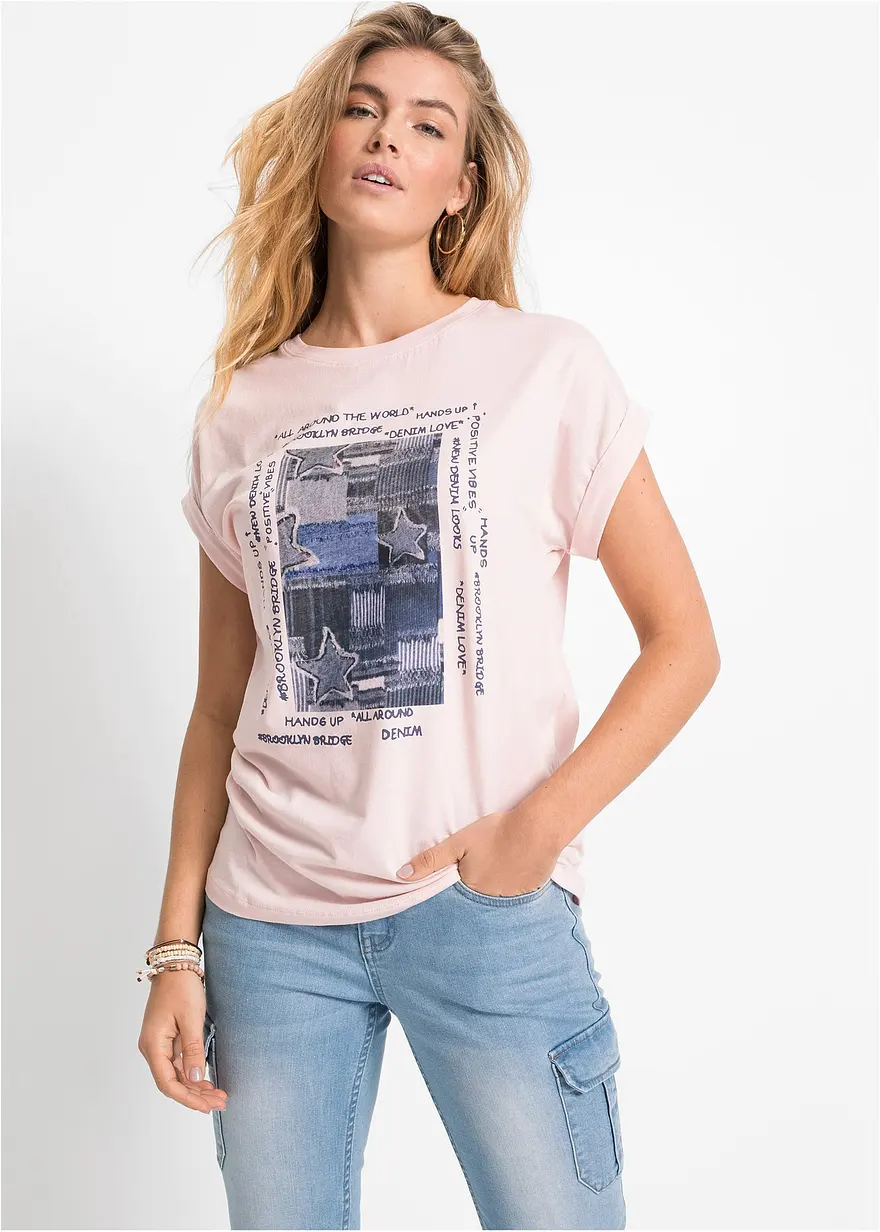 T-Shirt aus softem Viskose-Mix