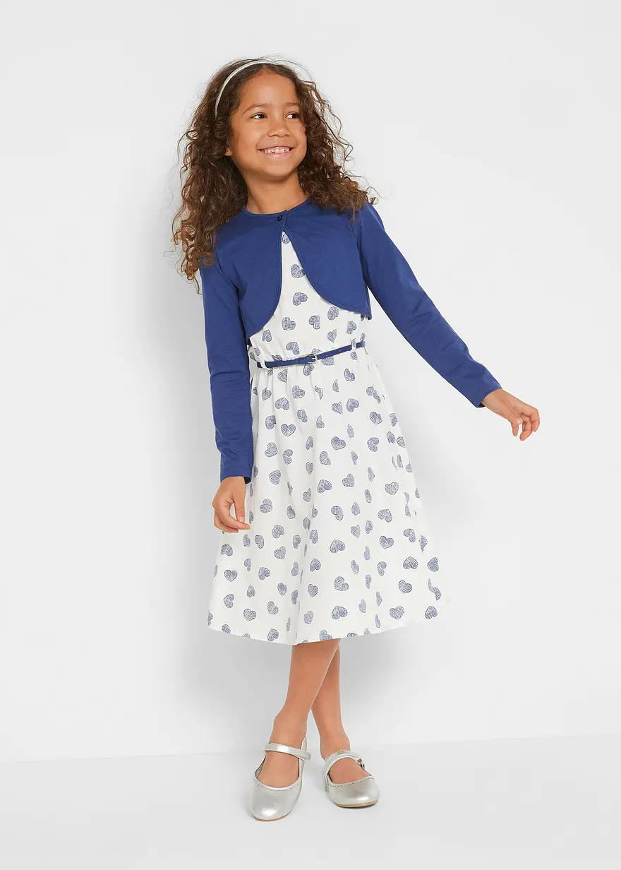 Kleid + Bolero + Gürtel (3-tlg.Set)