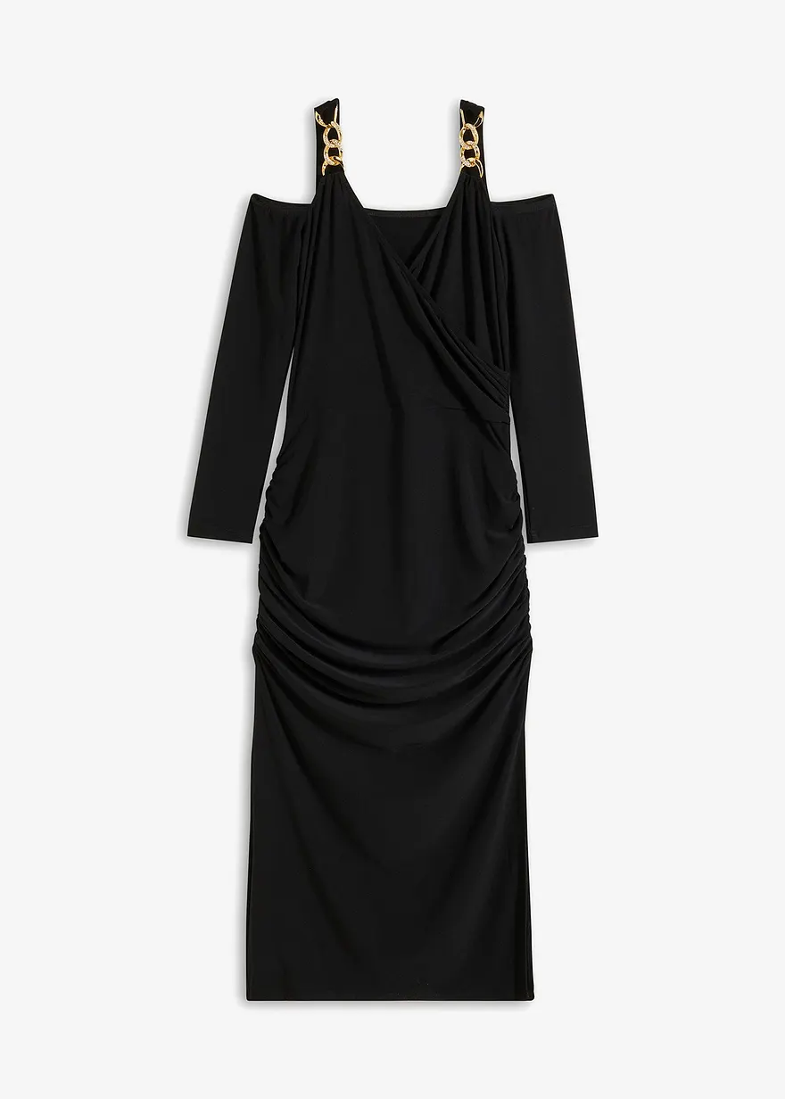 Midikleid mit Ketten-Trägern