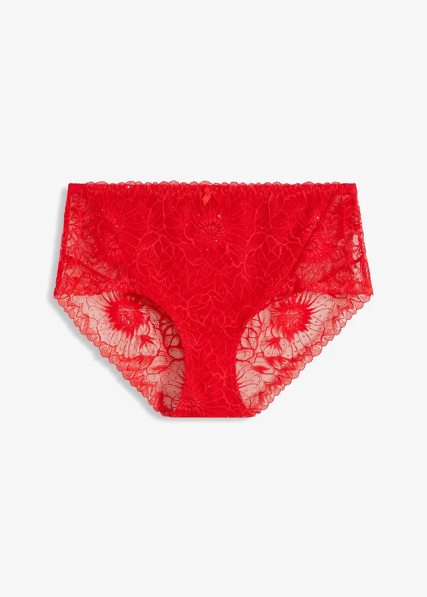 Maxipanty aus Spitze mit dezenten Pailletten