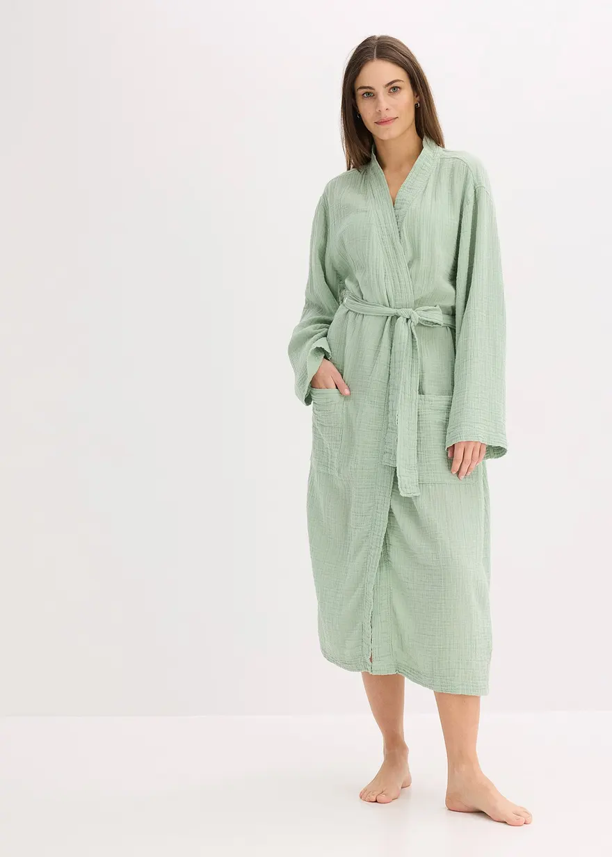 Morgenmantel aus softem Musselin, oversized