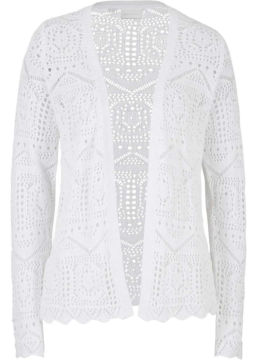 Ajour-Strickjacke