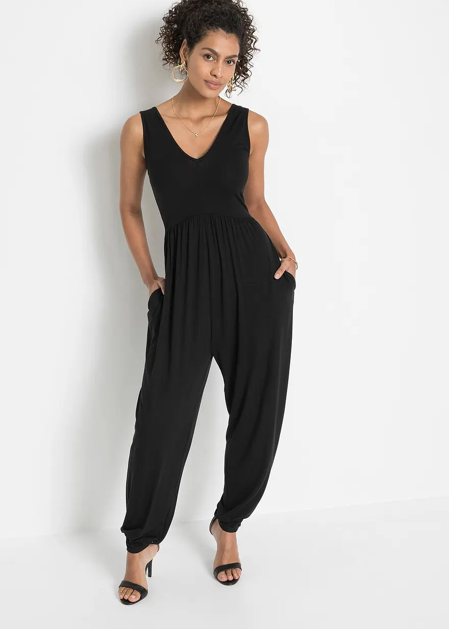 Jersey-Jumpsuit aus Viskose-Mix