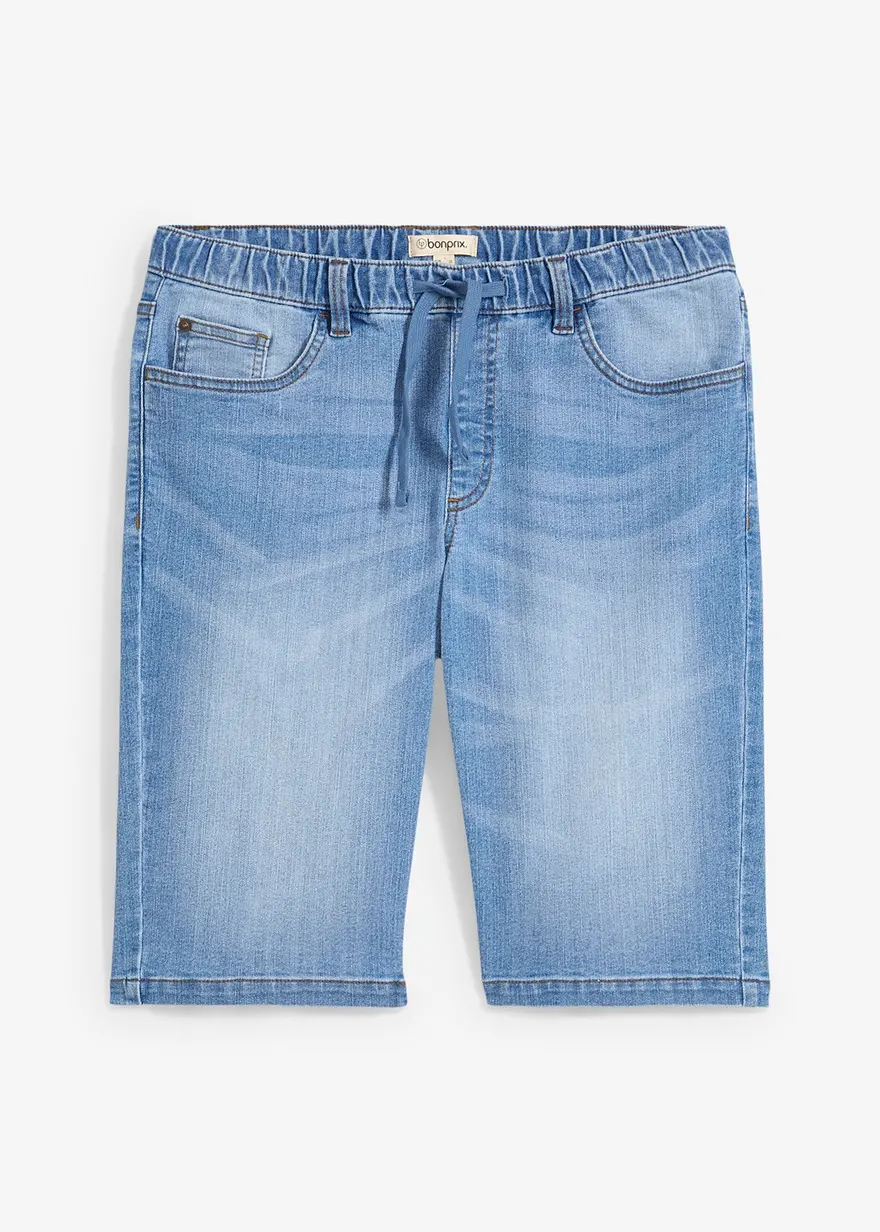 Leichte Long-Sweatjeans-Bermuda, Regular Fit