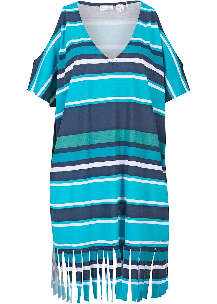 Long Strandshirt aus fließender Viskose