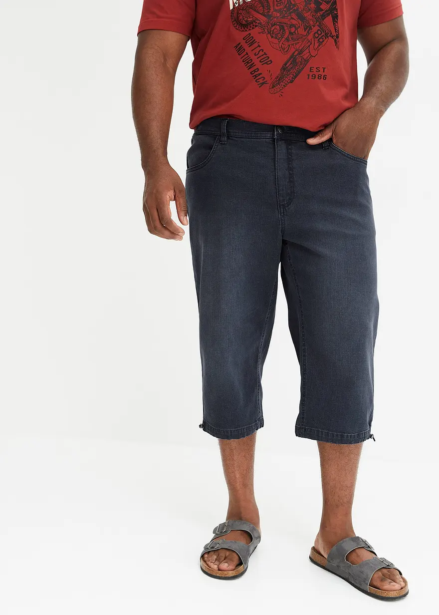 3/4-Stretch-Jeans, Regular Fit mit Komfortbund