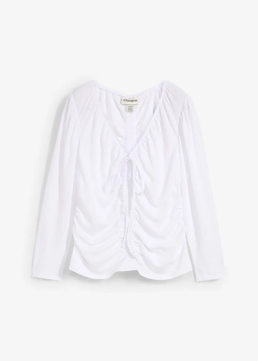 Langarmshirt mit Raff-Details