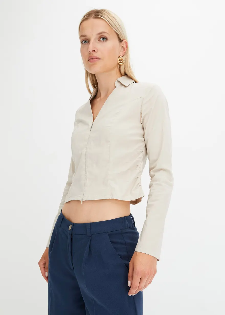 Bluse mit Reißverschluss