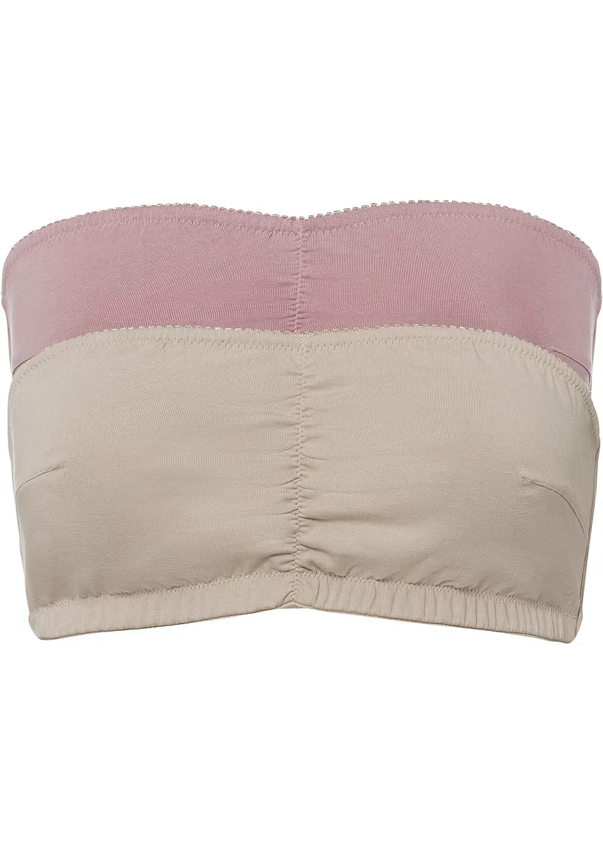 Bandeau BH (Cup A und B) mit Bio-Baumwolle (2er Pack)