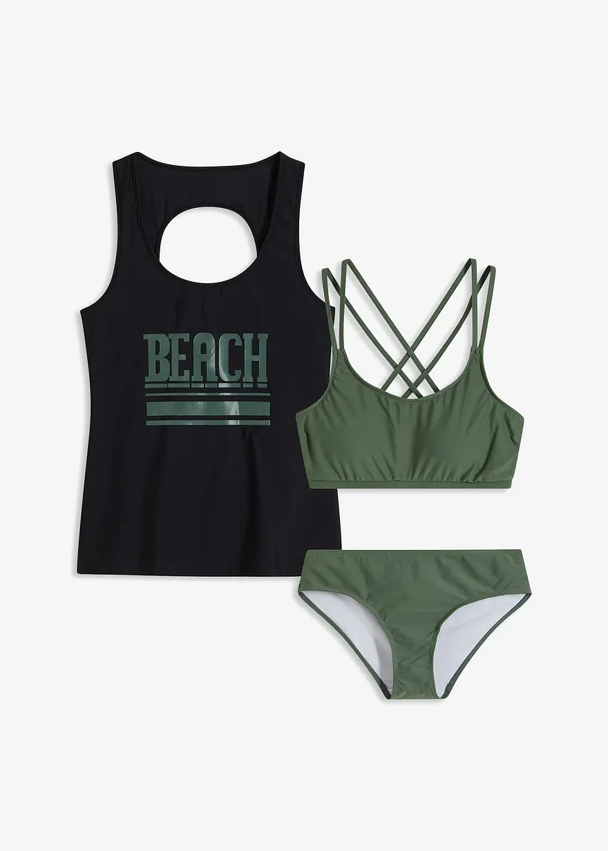 Tankini und Oberteil (3-tlg.Set)