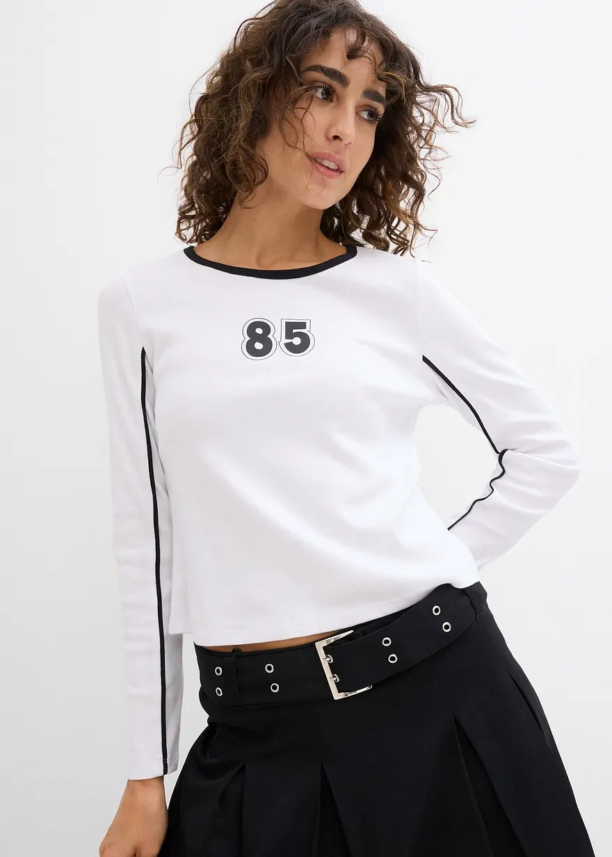 Langarmshirt aus reiner Baumwolle