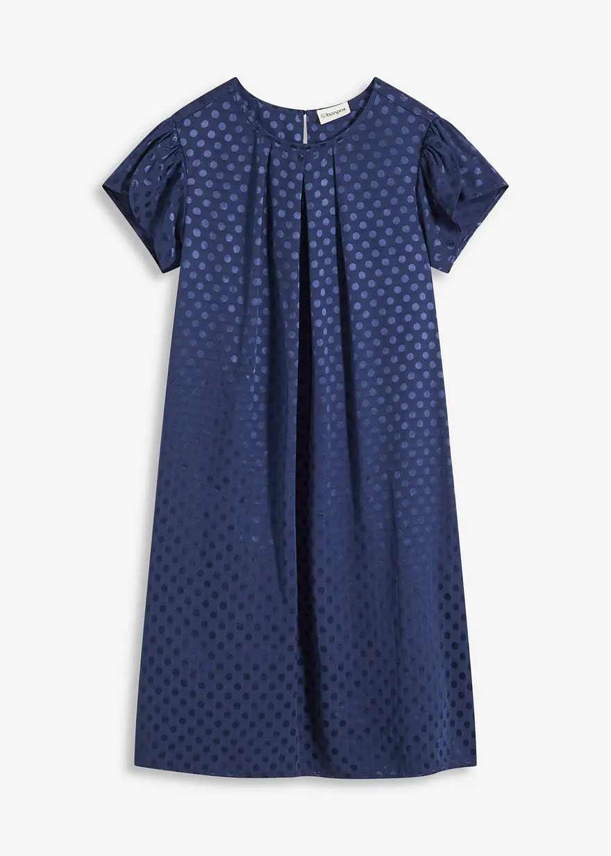 Jaquard-Kleid mit eingelegten falten