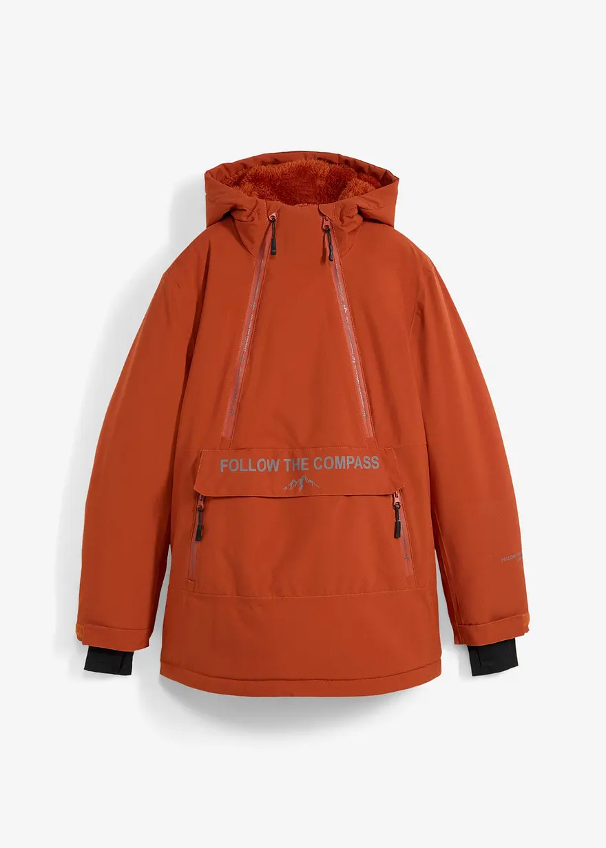 wasserdichte Funktions-Schlupfjacke mit Fleece-Futter