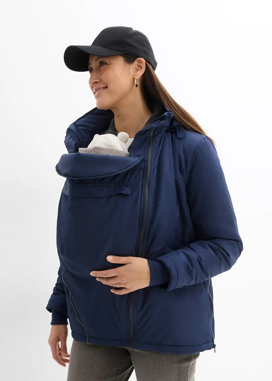 3-in-1 wasserabweisende Umstandsjacke mit Trageeinsatz