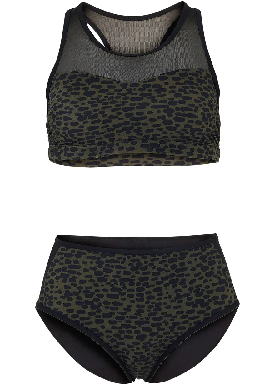 Bustier-Bikini (2-tlg.Set) mit transparentem Einsatz