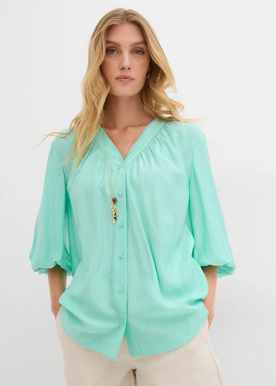 Oversize-Bluse aus softem Viskose-Mix