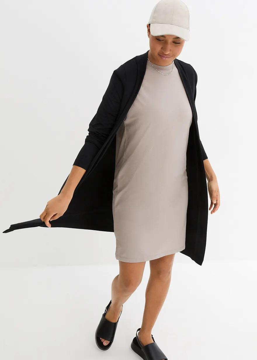Lange Shirtjacke aus softer Viskose