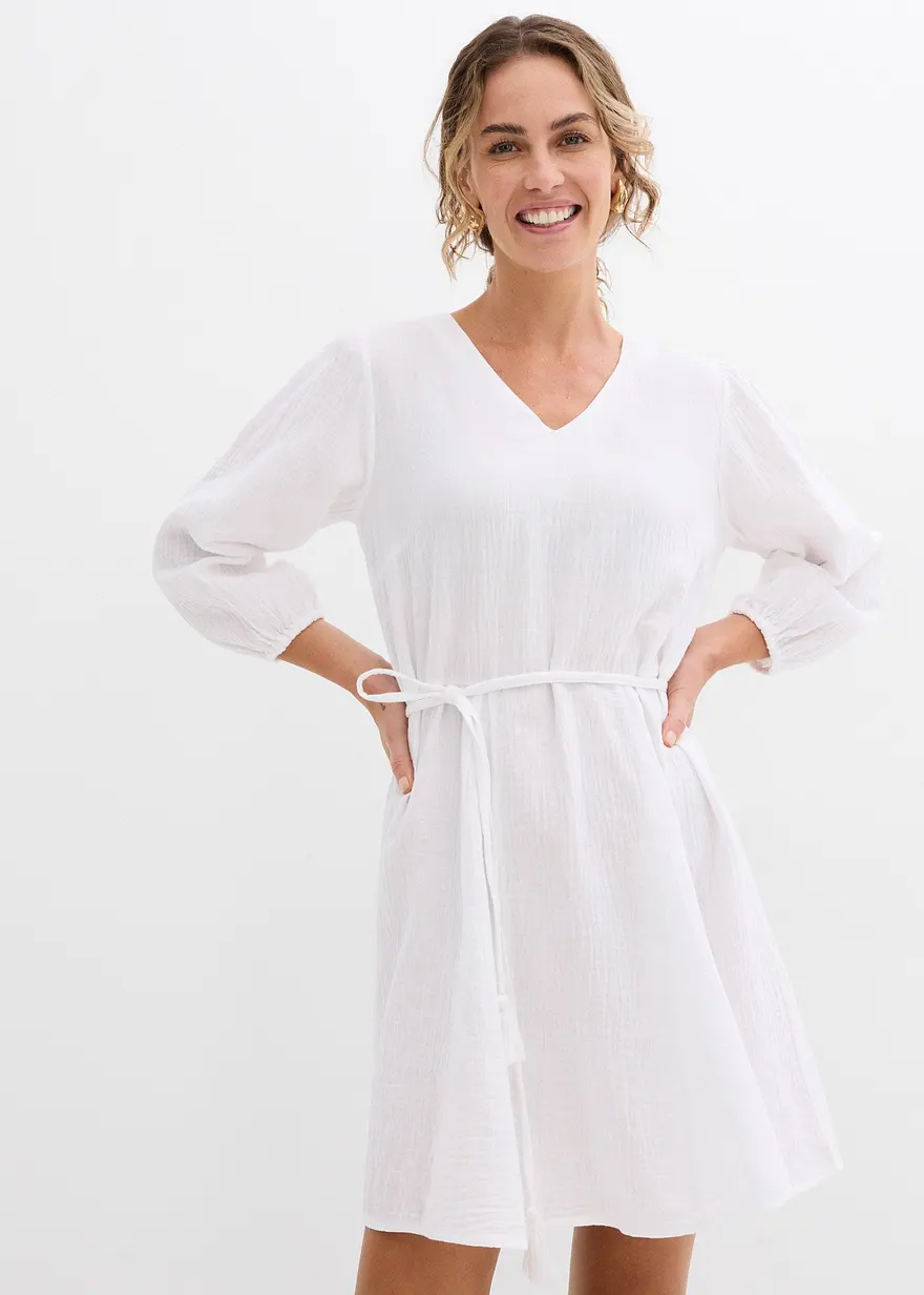 Mini-Kleid aus reiner Baumwolle