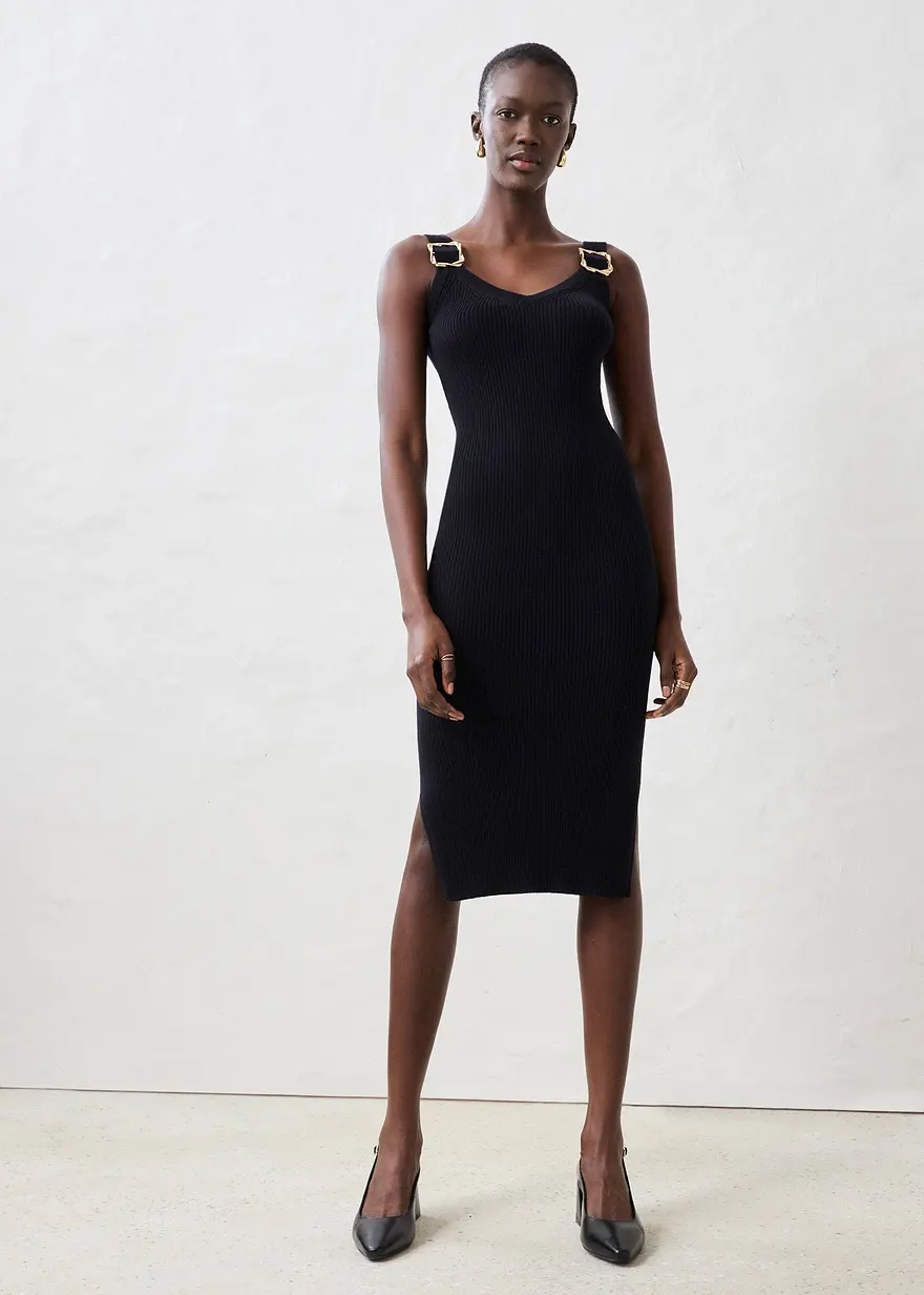 Strickkleid mit Seidenanteil