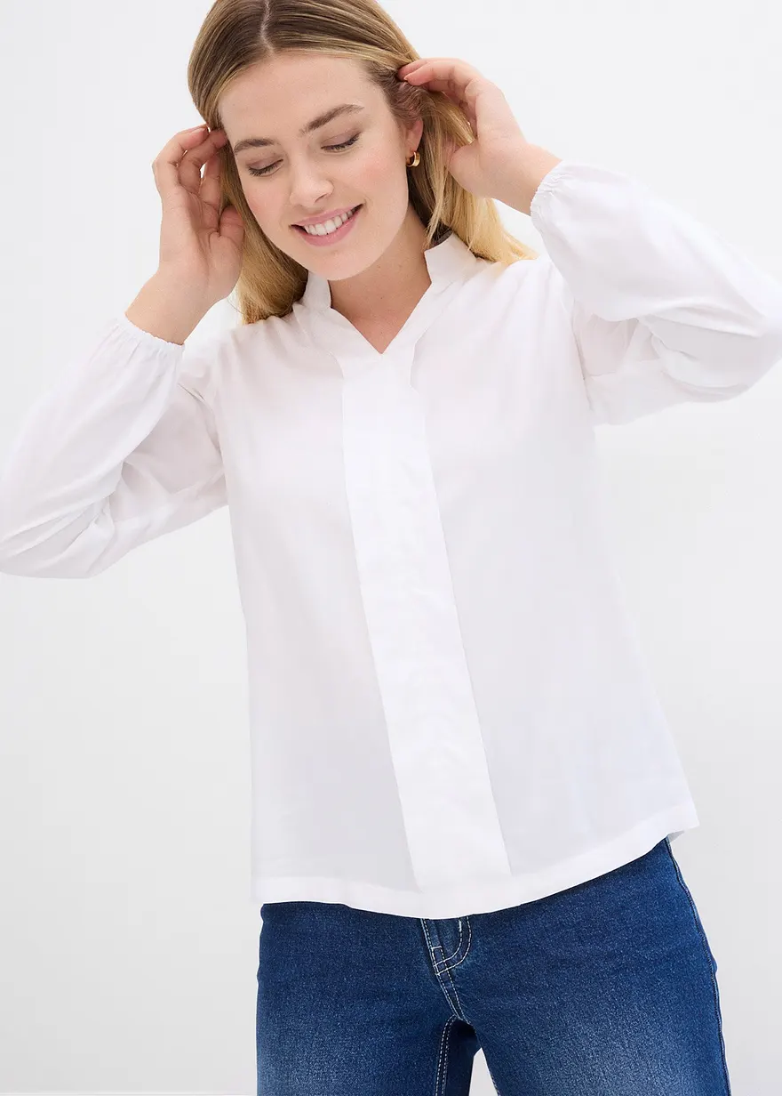 Bluse aus fließender Viskose