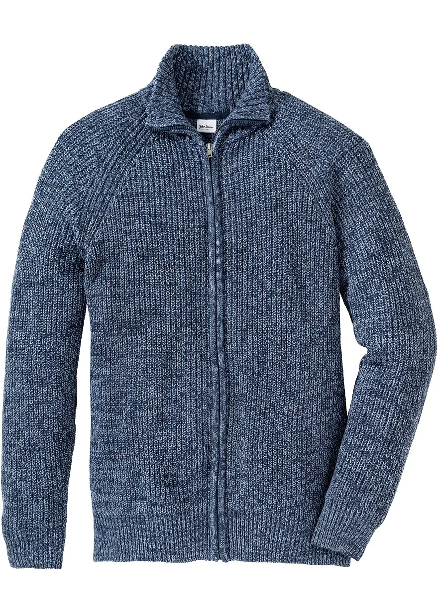 Grobstrickjacke mit Rippstruktur und Baumwolle