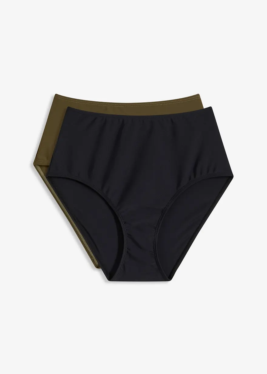 Highwaist-Bikinihose im Doppelpack (2er Pack)
