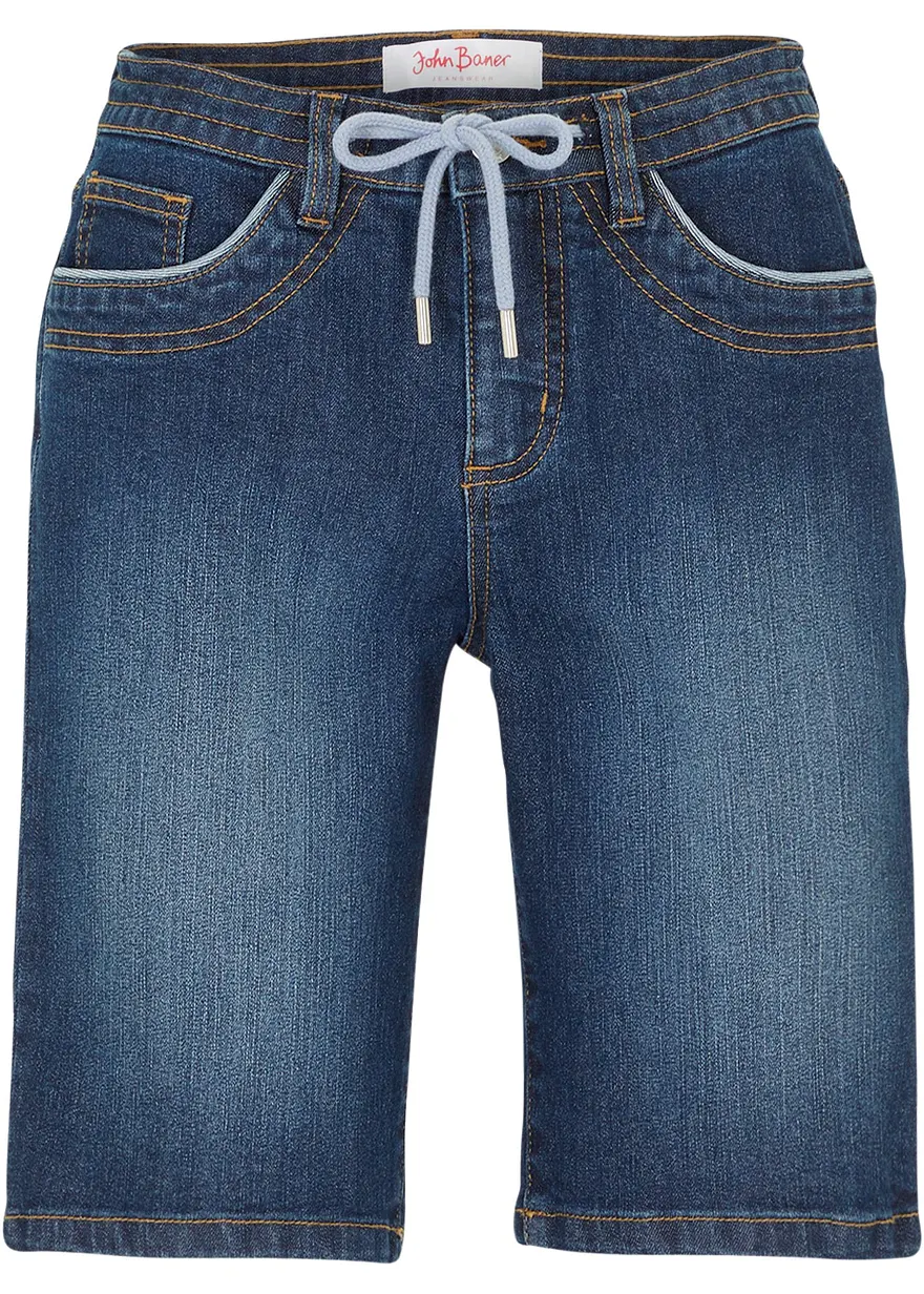 Jeans Bermuda Slim Fit Mid Waist